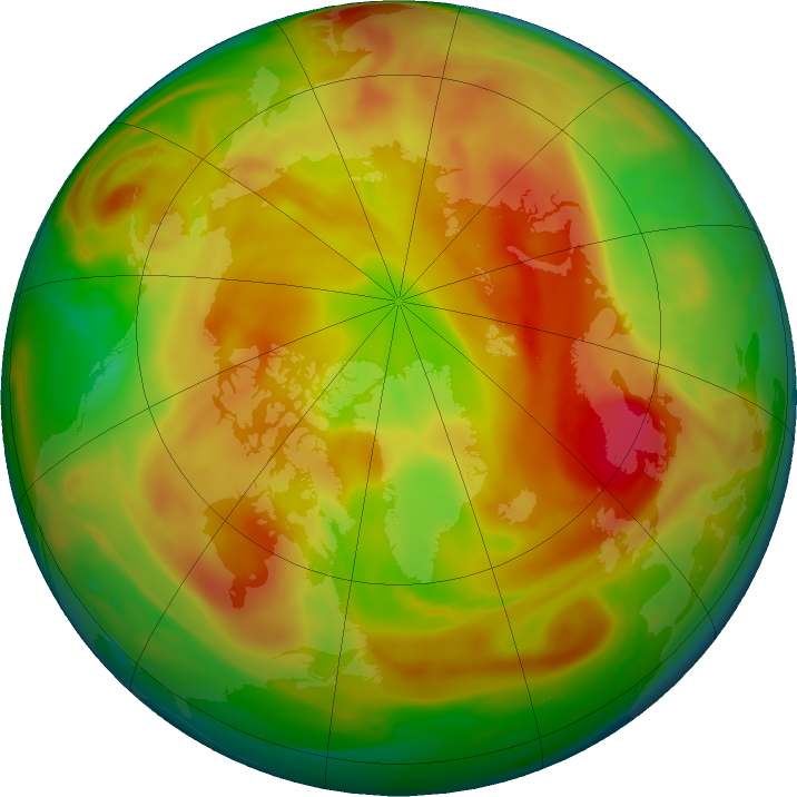Arctic ozone map for 07 May 2019
